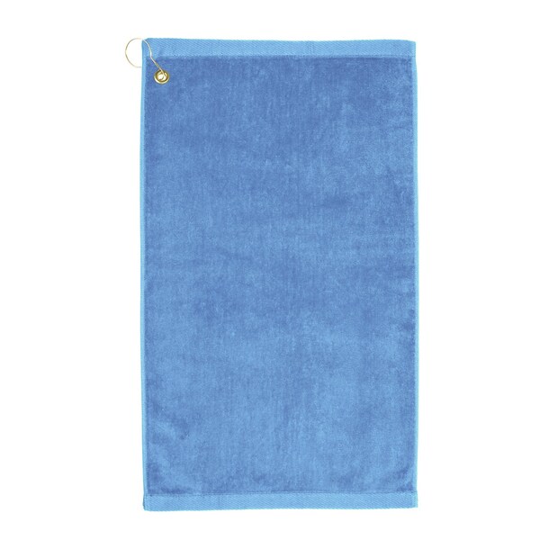 Towelsoft Premium 16 inch x 26 inch Velour Golf Towel with Corner Hook &Grommet Placement-Sky Blue Golf-GV1201CL-skyblu - main